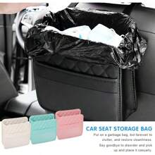Car Seat Back Organizer,  PU Leather Vehicle Backseat Hanging Storage Pocket,  Multipurpose Auto Travel Essentials Accessories For Kids & Adults,  Universal For Most Cars (Beige)