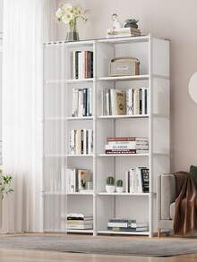 1个便携式立方体衣柜收纳架，多功能储物架带帘子，31.5英寸 x 15.7英寸立式书架，可作衣橱、鞋架，适用于卧室、客厅、厨房、办公室等家居装饰，是节日/情人节的理想礼物。 - B - 查看 9