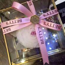 Custom Personalised Satin Ribbon, Gift Wrapping, Birthdays, Weddings, Anniversary, Customised Ribbon, Corporate Branding Ribbon, Custom Printed Flat Ribbon, Personalised Logo Polyester Ribbon, Wedding Birthday Satin Ribbon - Multicolor - View 3