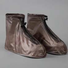 1 Pair Travel Outdoor Cycling Thickened Wear-Resistant Mid-Top Rainproof Shoe Covers, Rainy Season Rainproof, Waterproof And Anti-Slip Shoe Covers, Outdoor Cycling Water Play Foot Covers, Summer/Winter Warm Men's And Women's Outdoor Rain Boots And Rain Shoes, Anti-Slip And Wear-Resistant Rain Shoe Covers, Rainy Day Travel Anti-Slip And Rainproof Shoe Covers Are Not Disposable