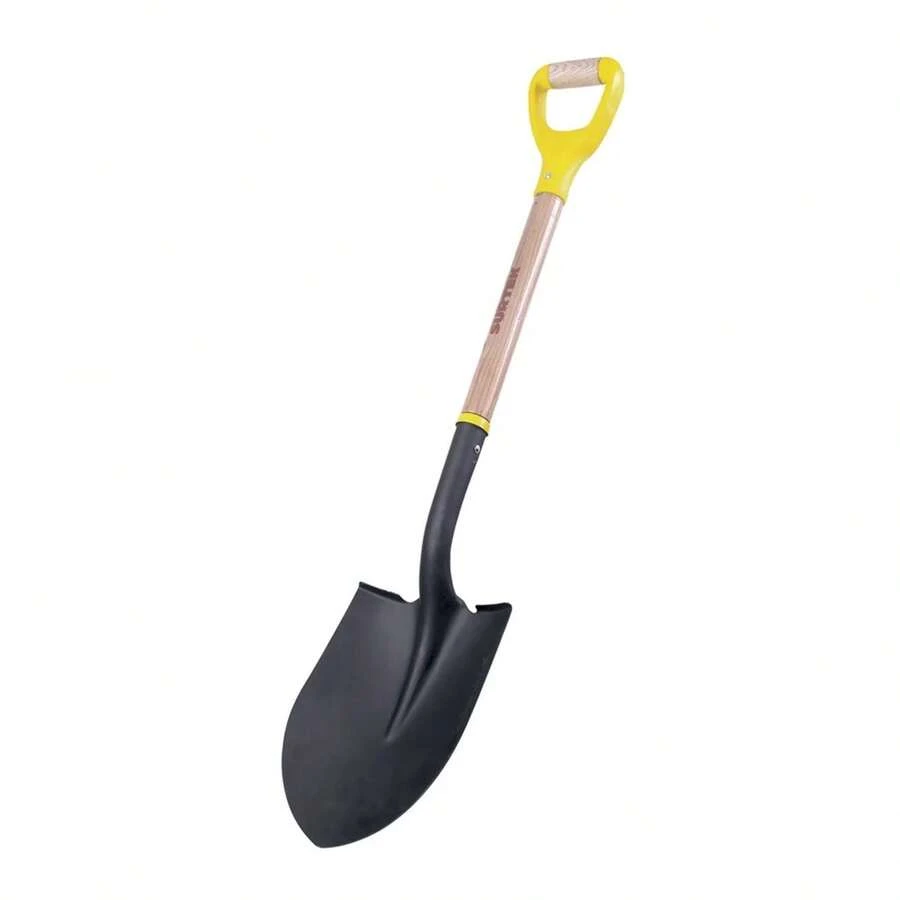 30 Inch Wood Handle Round Shovel - 濃縮咖啡色+實木+當代+現代704471 - 查看 1
