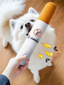 1pc Realistic Sound Plush Cigarette Chew Doll For Pets, Durable Crush-Resistant Creative Squeaky Doll For Cats & Dogs - Multicolor - View 12