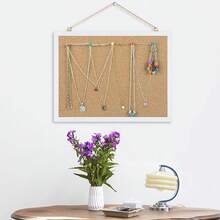 FEBSNOW Cork Board Bulletin Board 15.X 12 Inches With Rectangle White Frame Hanging Pin Office Home Message Board Or Board Decoration - 白色邊框 - 查看 6