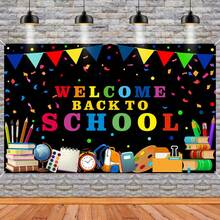 1 pieza, Pancarta de Regreso a la Escuela, Pancarta de Bienvenida de Regreso a la Escuela, Adecuada para usar en la escuela, primaria, secundaria, decoraciones del aula