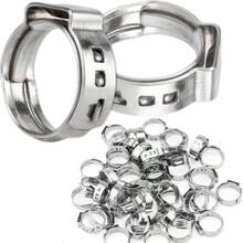 Pex Clamps, 50pcs 1 Inch 304 Stainless Steel PEX Cinch Crimp Rings Pinch Clamps For PEX Tubing Pipe Fitting Connections