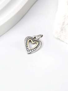 1 buc simplu și unic 925 Sterling Silver Heart Vintage Charm DIY pandantiv delicat bijuterii cadou pentru femei sau bărbați