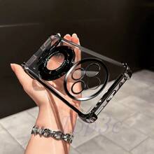 Funda de teléfono transparente, a prueba de agua y golpes, resistente a los arañazos, con soporte magnético en las 4 esquinas anti-caída para Poco X7 Pro/X6Pro/X5/X4 GT/X3Pro/F7Pro/F7Ultra/F6Pro/F5 Pro/F4/F3/M6 Pro/C61/C65/C75