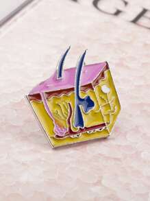 Creative Personalized Hair Clips, Capillary Structure Geometric Metal Brooch Pins Decorative Accessory