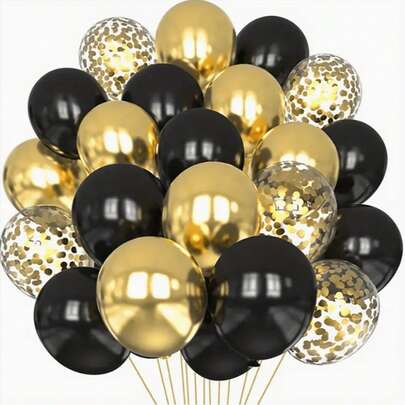 47 قطعة/مجموعة بالونات لاتكس باللون الذهبي، مثالية للديكور، ديكورات المعمودية، ديكورات المناسبات الدينية، حفلات الزفاف والخطوبة، حفلات عيد الميلاد، حفلات التخرج، حفلات الحدائق، الديكور الرومانسي، ديكور الغرف، للاستخدام الداخلي والخارجي