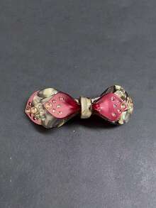 1 件时尚花卉亚克力水钻弹簧夹发饰