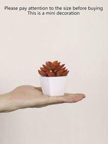 6 Stücke 3,5 Zoll (H) große simulierte Mini-Sukkulenten-Topfpflanzen für das Herbsthaus, Wohnzimmer, Badezimmer, Büro, Erntedankfest, Erntedankfest, Party und als süße Dekoration für den Schreibtisch
