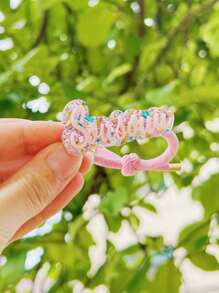 1pc Custom Acrylic Name Hair Rope, Four Styles To Choose From, Sweet Women's Hair Accessories, Hair Styling Accessories Adjustable Bow Ponytail Clip With Elastic Band, Suitable For Women, Perfect For Daily Surprise Gifts