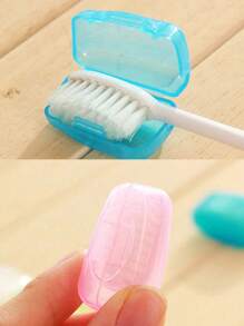 5pcs/10pcs Portable Toothbrush Case. School Supplies Student Toothbrush Head Cover. Travel Toothbrush Cap. Travel Toothbrush Protector. Bathroom Travel Essentials Holiday Travel Accessories