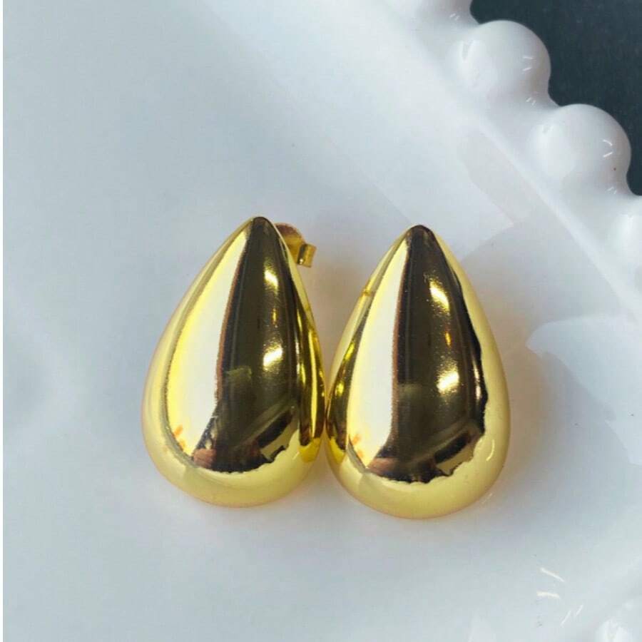 18k Gold Plated Drop Earring - Luanes Acessórios - 金色 - 查看 1