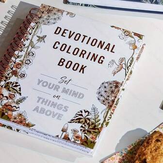 1本灵修涂色书——将心思放在更高层次的事物上——创意出口：这本成人涂色书配有精美插图的涂色页，为自我表达和放松提供了一个创意出口。学校用品，返校季