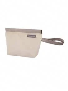 1pc Compact Makeup Pouch, Fashionable & Minimalist, Convenient Carry-On Cosmetic Bag For Travel, Home Storage