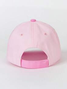 mini bala Kids'Cute Bear Embroidered 2-Tone Hat - Casual Baseball Cap For Daily Wear - Pink - View 3