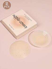 TSLBNRIO 2/4 件固体硅胶乳贴，无粘合剂自粘隐形乳贴，薄型乳贴，适用于连衣裙、泳衣、比基尼、吊带背心、运动和日常穿着，无肩带胸罩，可清洗和重复使用 - 彩色 - 查看 15