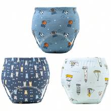6 piezas de pantalones de entrenamiento para bebé con estampado de animales lindos - Textura suave, adecuado para todas las estaciones, ajuste regular, apto para entrenamiento de ir al baño, diseño de estampado alegre, ajuste cómodo para actividades al aire libre y ropa de dormir para niños y niñas