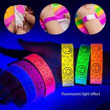 Neon Lächelnde Gesicht Armbänder - Leuchten im Dunkeln Party Armbänder für Musikfestivals, Clubs, Partys, Weihnachten, Halloween, Karneval, Raves, LED Leuchtarmbänder für Konzerte, Veranstaltungen, Park-Events, Feierlichkeiten