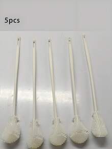 5 件 - 360 度硅胶清洁刷，可重复使用瓶子和杯子刷，适用于厨房和家庭使用，适用于杯子、瓶子、罐子、咖啡杯、酒杯、厨房、浴室、家居