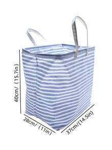 1 件可折叠衣物收纳篮，带长柄，大容量脏衣服收纳桶，高品质布艺洗衣篮，卧室收纳篮 - 彩色 - 查看 11