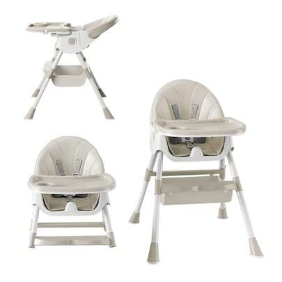 4 in1 Hochstuhl Baby mit Spielbügel, Kinderhochstuhl mit Abnehmbares Tablett Hochstuhl Verstellbar Klappbar Babystuhl mit Liegefunktion Kombihochstuhl mit wachsend esszimmerstuhl ab 6 Monate