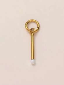 1pc Stainless Steel Cute Cartoon Cherry Cake Ice Cream Strawberry Cake Clover Pendant, Suitable For DIY Creative Necklaces, Bracelets, Earrings, Bag Chains, Keychains, Plated With 18K Gold, Waterproof And Sweat Proof, Suitable For Daily Use, Is A Creative Pendant For Wives, Mothers And Girlfriends - Multicolor - View 6