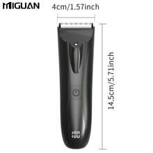 1 pieza Recortadora eléctrica de vello corporal para hombre, color negro, con carga USB, apta para Body, barba, piernas y brazos, afeitado, afeitado, regalo de vacaciones. Capacidad de batería 500mAh