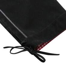 Men's Stylish Embroidery Strap Pants Vintage Faux Fleece Party Dress Pants German Bavarian Oktoberfest Lederhosen Trousers Costume - 黑色 - 查看 4