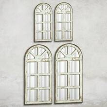 Putuo Decor 2pcs Home Acrylic Mirrors Farmhouse Style Wooden Painting Decoration, 2D Flat Wall Art Decor Wall Mirror Acrylic Mirror For Home Living Room Bedroom Office Studio Coffee Shop Restaurant, Gift