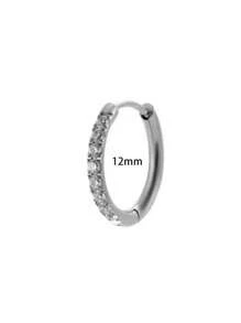 Toppiercing 1 Stück modischer 6-14mm Edelstahl Zirkonia Knorpel-Creolen