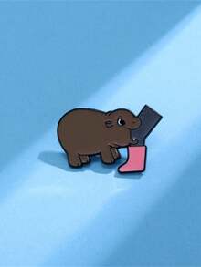 哞登河马珐琅胸针 时尚装饰胸针 领饰 包饰 徽章 珠宝礼品 2025新款 - 彩色 - 查看 5