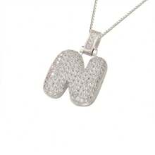 1pc Fashionable Gold A-Z 26 Bubble Letter Pendant Necklace, Suitable For Men & Women Daily Wear