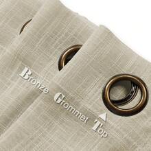 New  Palma Sheer Curtains For Living Room 84 Inch Length Light Filtering Draperi For Bedroom Bronze Grommet Set Of 2 Panels (52''W X 84''L, Beige) - 米色 52 寬 x 84 長(2 包) - 查看 4