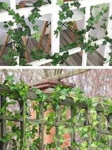 24/12/1 pieza 2,10 m Hiedra artificial falsa, guirnalda de hiedra, hojas verdes, enredaderas, plantas colgantes falsas de seda, hojas verdes estéticas para decoración de dormitorio, boda, fiesta, jardín, pared, habitación, regalos, cumpleaños, graduación