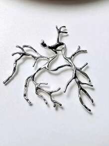 1/5 pièces Base de pendentif en branche d'arbre plaqué or, Faire-soi-même pour envelopper et incruster des pierres naturelles, des cristaux, des perles