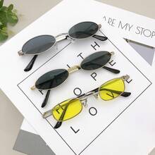 经典金属框休闲纯色时尚眼镜，女士时尚，夏季 - 彩色 - 查看 2