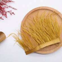 100cm(39.37") Artificial Feather Trim For DIY Crafts Dresses, Handbags, Home Pillows, Stage Costumes, Party Wedding Graduation Season Decorations, Crafting DIY Projects - Fabric Ribbon Edge Embellishment - Multicolor - View 14