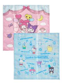 Sanrio 1Pc Hello Kittys Kuromis Cinnamons Cartoon Multifunctional Square Cute Placemat Tablecloth Household Mat Picnic Mat Wall Hanging Decorative Cloth(Some Parts May Be Random)