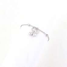 1pc New Cherry Stainless Steel Bead Chain Bracelet For Women