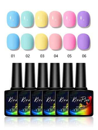 1pc Macaron Color Gel Nail Polish Set Kit Glitter Summer UV LED Nail Art Gel Kiraplan Semi Permanent Base Top Coat