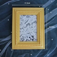 新款简约木质相框，透明蕾丝装饰，家居装饰，摄影道具