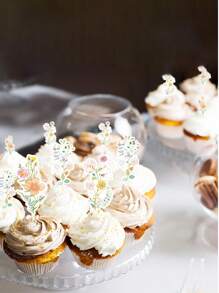 40pcsWildflower Birthday Party Decorations, Floral Cupcake Toppers Decoration, Baby In Bloom Baby Shower Cupcake Picks Decor Party Supplies For Gilrs Women