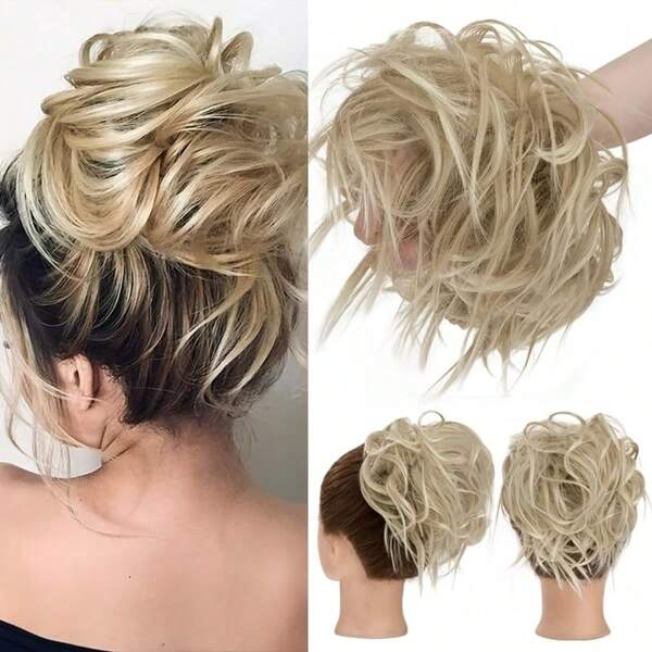 The Synthetic Messy Bun Design Is Unique, Easy To Wear And Versatile In Daily Life, Suitable For Women To Wear In Various Occasions
