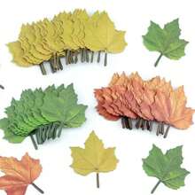 100pcs Maple Leaf Shaped Sticky Notes, Faux Leaf Decorative Memo Pads, Creative Maple Leaf Memo Sticker