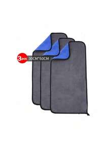 Microfiber Cleaning Towel Car Wash Thicken Soft Drying Cloth Car Body Washing Towels Double Layer Clean Rags 30/40/60cm