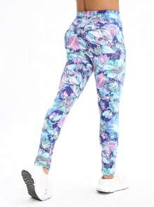 Pantalones deportivos informales elásticos para mujer, estampado floral, elegante y versátil, apropiado para uso diario, caminatas al aire libre, compras, fiestas, con opciones de varios colores, adecuado para primavera, verano y otoño