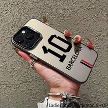 Phone Case For Barcelona Number 10, Suitable For Iphone Models 16, 15, 14, 13, 12, 11 Pro Max, X, XR, XS Max, 8, And 7 Plus, With A Shock-Resistant Matte Back. - 黑色 - 查看 4