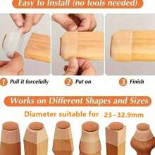 8/16/24pcs Chair Leg Floor Protectors Silicone Covers To Protect Floors, Table Leg Covers, Anti-Slip & Noise Reduction Floor Protector Pads For Furniture(Please Note The Size!! Fits Foot Diameter About 1.7-3.1cm)